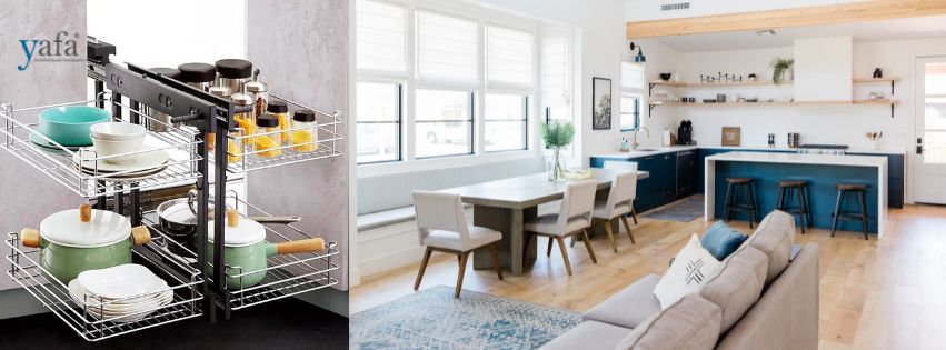 Corner Bottle Pull Out for Maximum Space Utilization